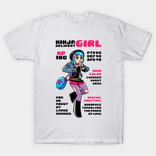 Ninja Delivery Girl T-Shirt by wloem